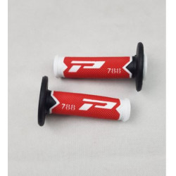 Manopole universali bianco -rosso-nero per manubri da 22 mm moto cross enduro art:PA078800WRN...