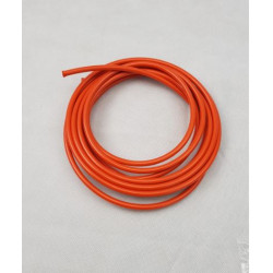 Tubo Treccia inox al metro accossato guaina in PVC arancio per  tubo freno Moto,Auto e Quad...