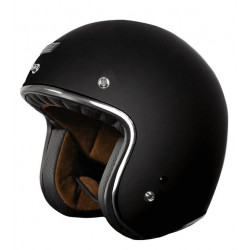 Casco moto Jet omologato,colore nero opaco stile vintage Art:PRIMO ORIGINE SOLID MATT BLACK