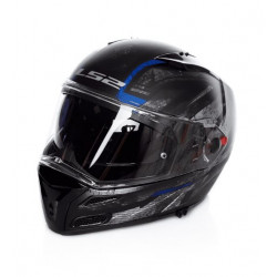 Casco Moto Modulare Omologato PJ Ls2 FF324 METRO EVO Buzz Nero Titanio Blu Opaco art:FF324 METRO...