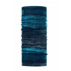 Scaldacollo buff in microfibra con fantasia color fango su fondo blu Art:1193647101000 BUFF NOVITA