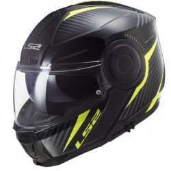 Casco modulare nero e giallo fluo per moto sportive e turismo Art:FF 902 SCOPE SKID LS2