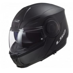 Casco modulare nero con occhiale interno integrato e visiera per moto sportive e da turismo...