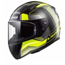 Casco integrale nero e giallo fluo per moto  sportive e turismo Art:FF353 RAPID CARRERA LS2