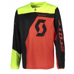 Maglia da Cross nero/rosso/giallo fluo da bimbo art: JERSEY 350 DIRT KIDS SCOTT