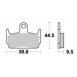 Coppia pastiglie freno moto sint post per Scooter Honda  e Kymco Heroism art:774SM1 BRAKING