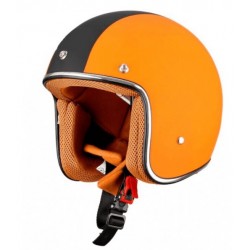 Casco Jet 711 arancio opaco 3 bottoni  omologato stile custom art:BHR711 ARANCIO