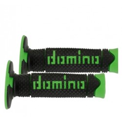 Manopole universali per cross ed enduro nero/verde per manubri con diametro 22 mm art:7290216 DOMINO