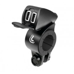 Doppio caricatore usb da moto per manubrio da 21 a 32mm art:38828 LAMPA