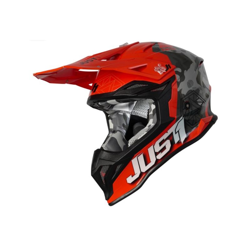 Casco da motocross/enduro mod Kinetic gloss con visiera integrata