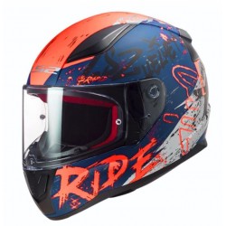 Casco integrale FF535 Rapid Naughty matt/blu/fluo/Orange per moto sportive/turismo/scooter...