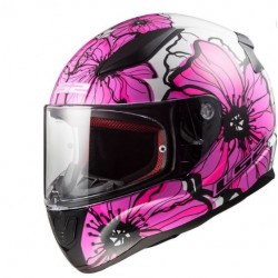 Casco integrale FF535 Rapid Poppies Pink per moto sportive/turismo/scooter Art:FF535 POPPIES LS2