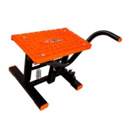 Cavalletto R-Tech alzamoto centrale a leva per motocross  nero/arancio max carico kg 200...