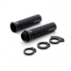 Manopole moto nero complete di tiragas e adattatori universali,per Ø manubrio 22mm art:N1026-CN...