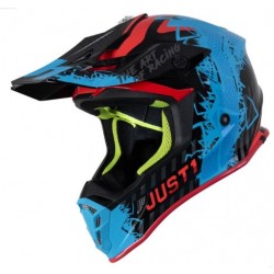 Casco da moto cross/enduro J38 mask blue red black omologato art:J38 B JUST1