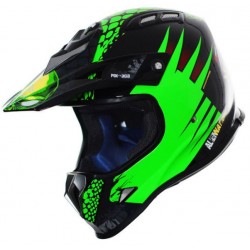 Casco cross bimbo Shiro MX308 Kids Alien Nation Green  art:1428 58 SHIRO