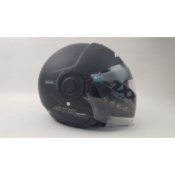 Casco Jet Raven SV Solid A1 doppia visiera omologato per moto e scooter art:OF509SV NERO AXXIS