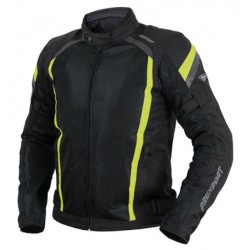 Giacca moto estiva mod.Desert nera/grigio reflex e giallo fluo con protezioni da uomo...