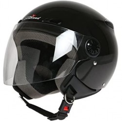 Casco Jet Scotland nero Omologato E1 per moto e scooter art:120013 NEW SCOTLAND