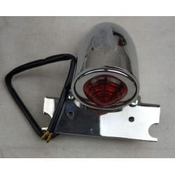 Fanalino posteriore a lampada con supporto portatarga cromato per moto custom art: 162071  ZODIAC