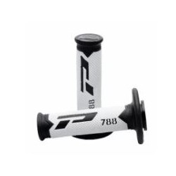 Manopole universali bianco-nero per manubri da 22 mm moto cross enduro art:PA078800NWR 219 PROGRIP