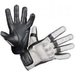 Guanto moto Hot Two grigio/nero in pelle con protezioni art:070122G MODEKA