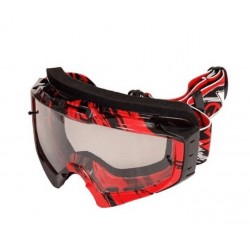 Occhiali da cross Splash rosso nero per Moto Cross Enduro art:77447030 ONE