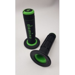 Copp. Manopole Domino serie A020 col verde/nero per moto Cross-Enduro art:A02041C4440A7-1 DOMINO