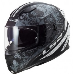 Casco integrale Strem Evo Throne colore Nero/Titanio per moto sportive/turismo art:FF320 THRONE LS2