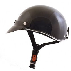 Casco Demi jet mod.Salina  certificato EN 1078 nero stile vintage art:BHR SALINA