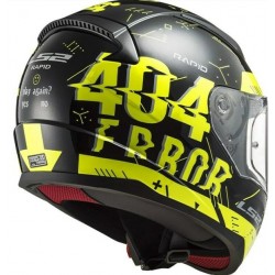 Casco integrale FF353 Rapid Player nero/giallo fluo per moto sportive art:FF353 RAPID PLAYER LS2