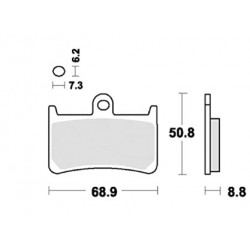 Pastiglie freno sinterizzate serie SV per moto Yamaha BT 1100 2002-2006 art:MCB611SV TRW