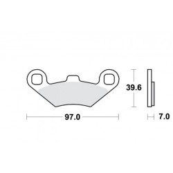 Pastiglie freno sinterizzate specifiche Quad art:MCB761SI TRW