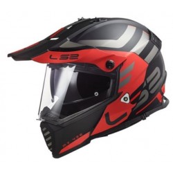 Casco motocross MX436 Evo nero Adventurer con con visiera ed occhiale integrato.art:MX436 PIONEER...