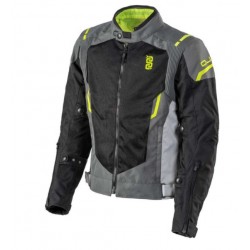 Giacca moto donna OJ mod Stream Lady estiva colore nero,grigio scuro e grigio chiaro con membrana...