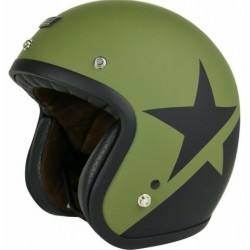 Casco Jet Origine Primo Star Black Army Green stile Vintage art:ORIGINE STAR ARMY