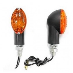 Coppia frecce moto Cateye JMP 12V 21W vetrino arancione a lampada universali omologate...