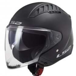 Casco Jet doppia visiera OF600 Copter matt black per moto e scooter art: OF600 COPTER BLACK LS2