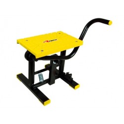 Cavalletto R-Tech alzamoto centrale a leva per motocross  nero/giallo max carico kg 200...