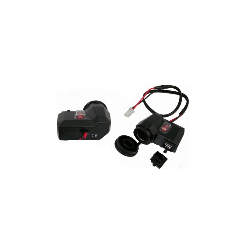 Kit presa accendisigari più presa USB con interruttore da moto universale  art:7060468 JMP