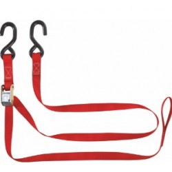 Coppia cinghie fissaggio moto Pull Up 38mm rosse