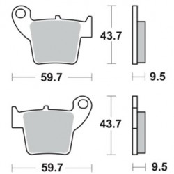 Pastiglie freno moto MCB730EC BRW semi organiche per Honda CRF 450 X 2005-2018 HM-Moto CRE 50 Six...