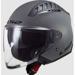 Casco Jet doppia visiera OF600 Copter II matt titanium omologato ECE 22 06 per moto e scooter...